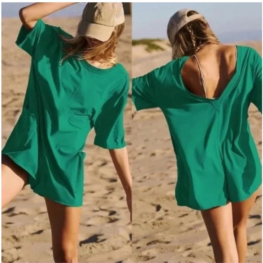 Free People Hot Shot Romper in Heritage Green
